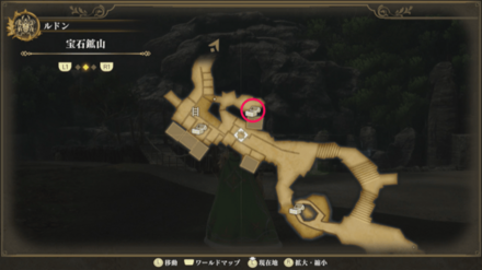 宝石鉱山のマップ