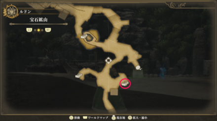 宝石鉱山のマップ