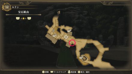 宝石鉱山のマップ
