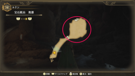 宝石鉱山・奥地のマップ