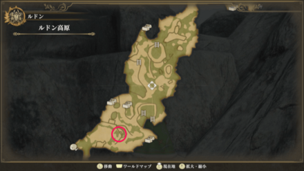 ルドン高原のマップ