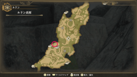 ルドン高原のマップ