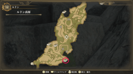 ルドン高原のマップ