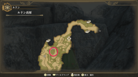 ルドン高原のマップ