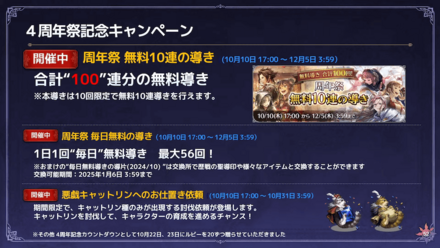 4周年祭キャンペーン