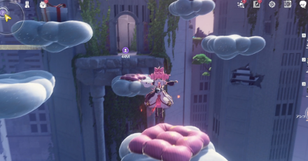 崩れた橋を進む