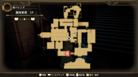 運河要塞1Fのマップ