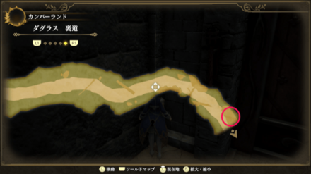 ダグラス 裏道のマップ