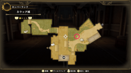 ネラック城のマップ