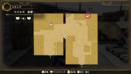 マイルズ 倉庫のマップ