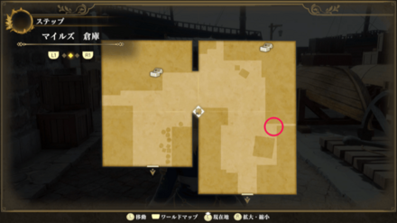 マイルズ 倉庫のマップ