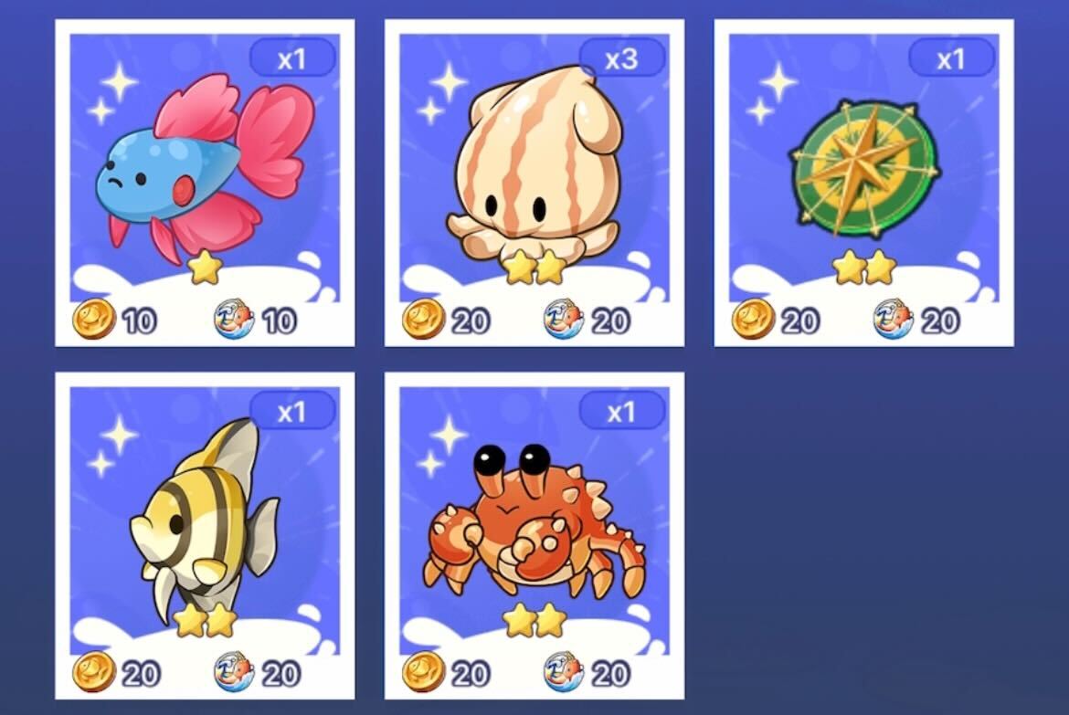 釣りをして釣りコインとポイントを集める