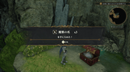 東のダンジョンの場所の見た目