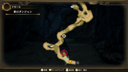 東のダンジョンのマップ