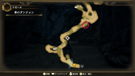 東のダンジョンのマップ