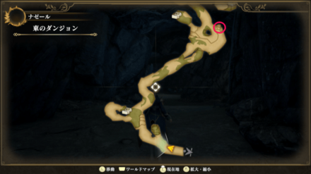 東のダンジョンのマップ