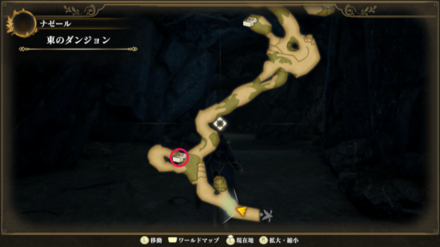 東のダンジョンのマップ