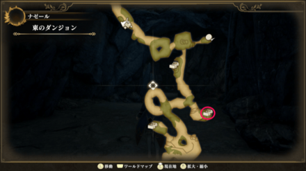 東のダンジョンのマップ