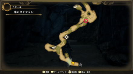 東のダンジョンのマップ