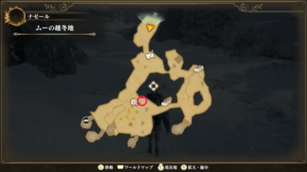 ムーの越冬地のマップ