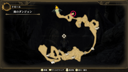 南のダンジョンのマップ