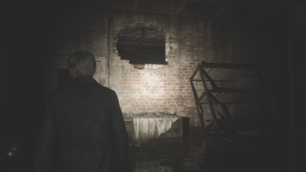 台に乗って穴に入る