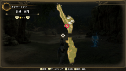 長城西門のマップ