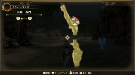 長城西門のマップ