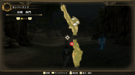 長城西門のマップ