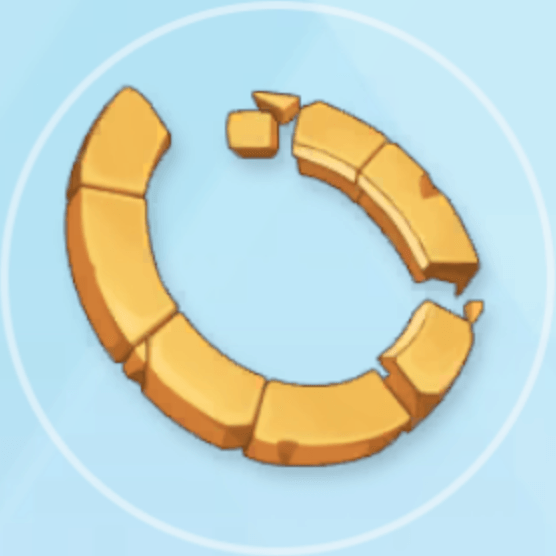 破損した古代文明のメダル画像