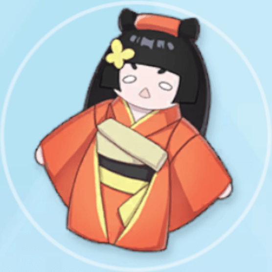 修理済みの髪伸び人形画像