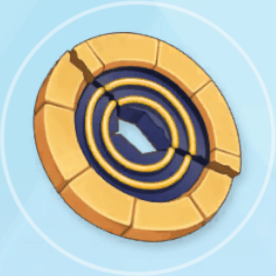 修復途中の古代文明のメダル画像