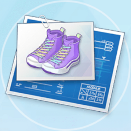 カジュアルスニーカーの設計図画像