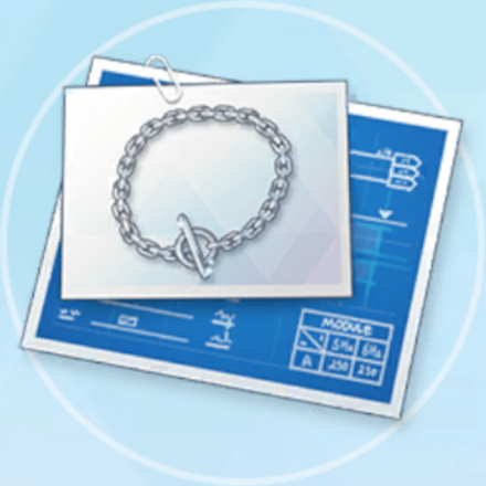 チェーンネックレスの設計図画像