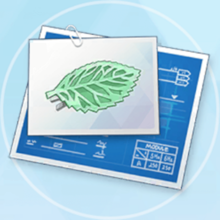 リーフヘアピンの設計図画像