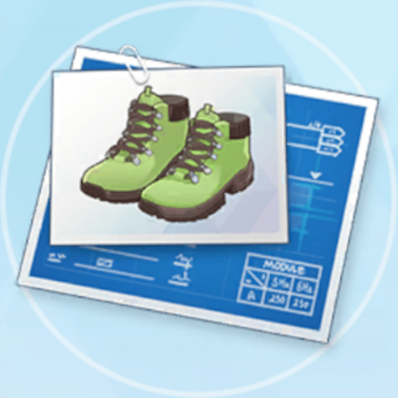 防水登山ブーツの設計図画像