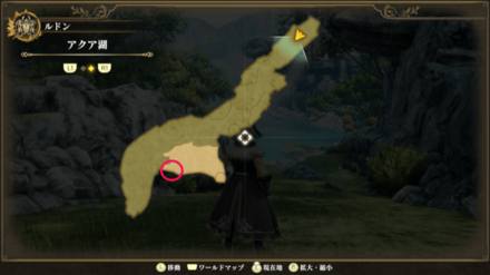 アクア湖のマップ