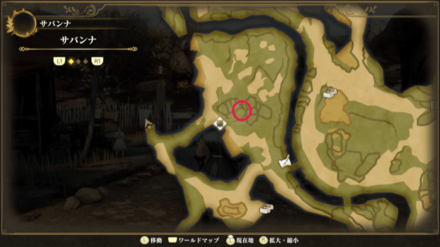 サバンナのマップ