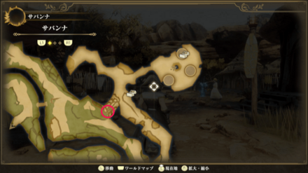 サバンナのマップ