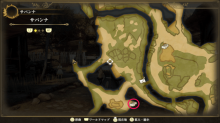 サバンナのマップ