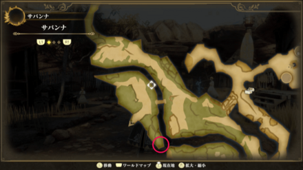 サバンナのマップ