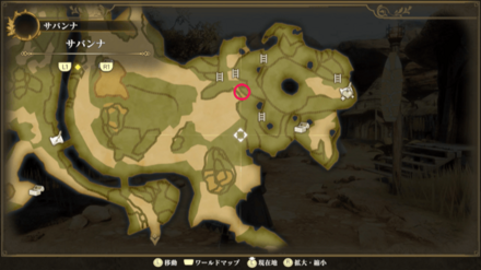 サバンナのマップ