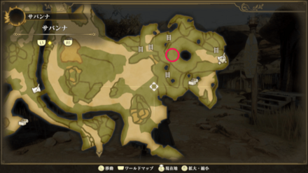 サバンナのマップ