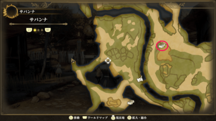 サバンナのマップ