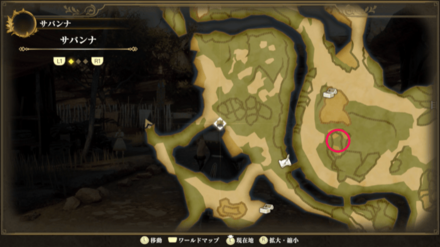 サバンナのマップ