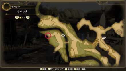 サバンナのマップ