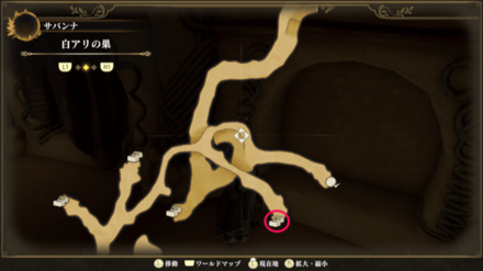 白アリの巣のマップ