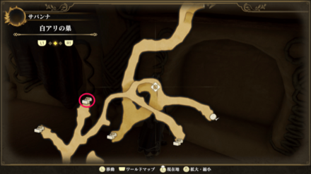 白アリの巣のマップ