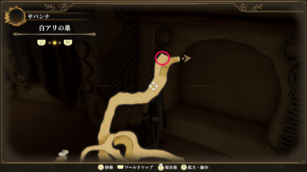 白アリの巣のマップ