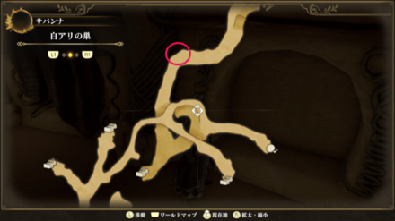 白アリの巣のマップ